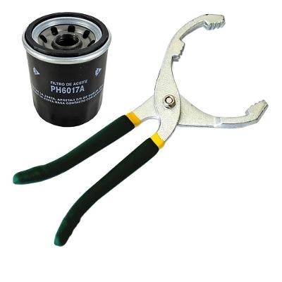Alicate Ajustavel Para Filtro De Oleo Mecanico Emborrachado 3 Niveis 50 A 100mm Profissional