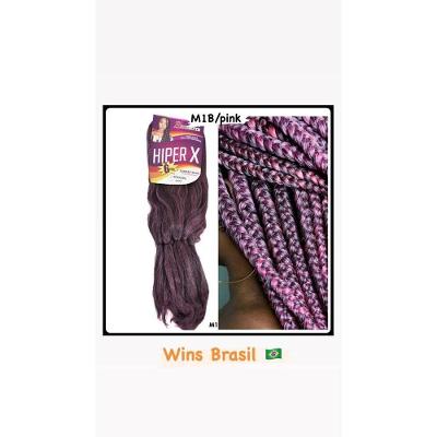 Promoção Jumbão Pacotão 400g Trança Braids Alta Qualidade Hiper X Cores:m1b-pink(pretoc-rosa)