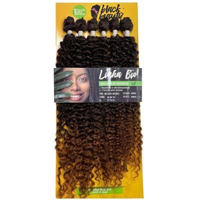 Cabelo Cacheado Beleza Negra 300gr 70cm Black Beauty Linha Bio Cor:mt1b-30