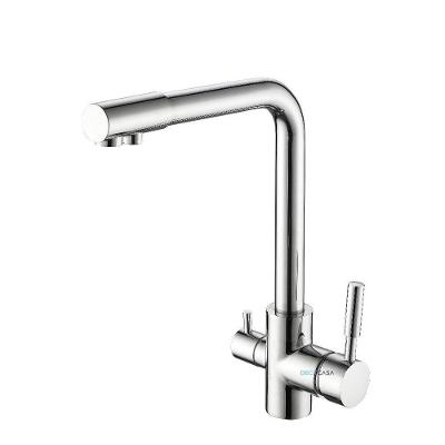 Torneira Monocomando Dupla Saída Gourmet Misturador Cozinha Cromado Dc-6021 Para Filtro