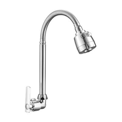 Torneira Cozinha Gourmet Bancada Parede Flexível 1-4 Volta Cromo Modelo:parede