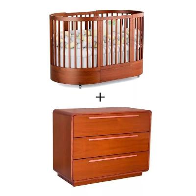 Quarto Bebê Completo Com Berço E Cômoda Coleção Wave Divicar Mel