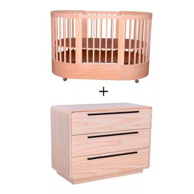 Quarto Bebê Completo Com Berço E Cômoda Coleção Wave Divicar Nature