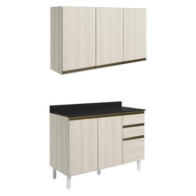 Armario Aereo Balcao Tampo 120cm Mdf Kali Bianco Toq Nicioli