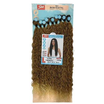 Cabelo Cacheado Oganico De Bio Fibra Sleek - Lita 320g Cor:t-m209-613