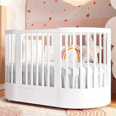 Berço Redondo Divicar 3 Em 1 Evolutivo Coleção Wave Branco