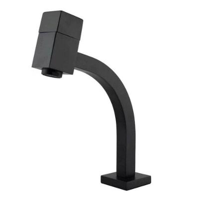 Torneira Link Quadrada Banheiro Preta 1-4 De Volta Bica Baixa Lavabo Luxo Gourmet Black Pia