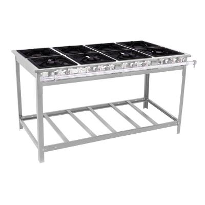 Fogão Industrial Profissional Extra Inox 8 Bocas 4 Duplas Com Espera Para Forno Ei8D4E Venâncio