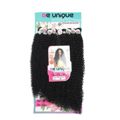 Cabelo Charmosa Cacheado Entrelace Bio Vegeta Aplicação Penteados Cor:cor1(preto)