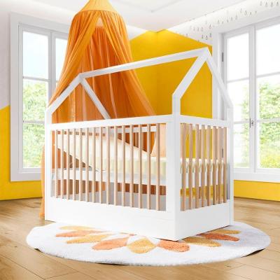 Berço Montessoriano Com Casinha Coleção Wood Divicar Branco Carvalho Treviso