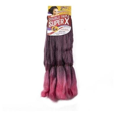 Cabelo Super Jumbo Jumbão Tranças Box Original De Fabrica Cor:tib-pink