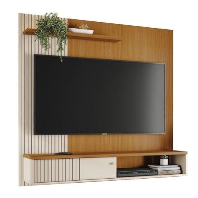Bancada Suspensa Aurora Para Tv 65 Polegadas Com Portas - Madetec Cinamomo Off White