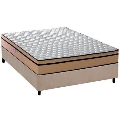Conjunto Box Casal: Colchão Anatômico Plumatex D45 - Selectus + Base Crc Suede Clean (138x188)