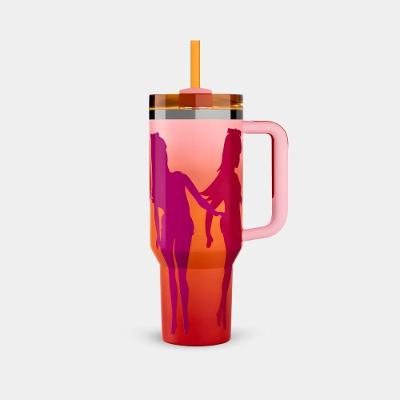 Copo Térmico Barbie 1,18l Com Canudo E Tampa 3 Em 1 Inox Rosa Twist 'n Turn