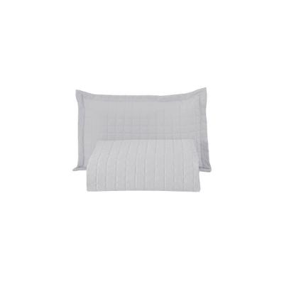 Kit Cobre Leito Matelado Copacabana 2 Peças Solteiro 100% Poliéster Percal 300 Fios Cor:branco