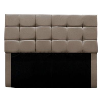 Cabeceira Cama Box Queen 160 Cm Bianca Suede Bege Escuro