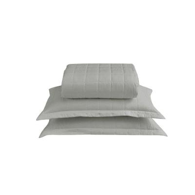 Kit Cobre Leito Matelado Dupla Face Soft 3 Peças Queen 100% Poliéster Cor:cinza