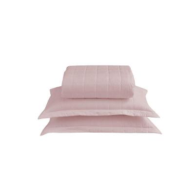 Kit Cobre Leito Matelado Dupla Face Soft 3 Peças Queen 100% Poliéster Cor:rosê