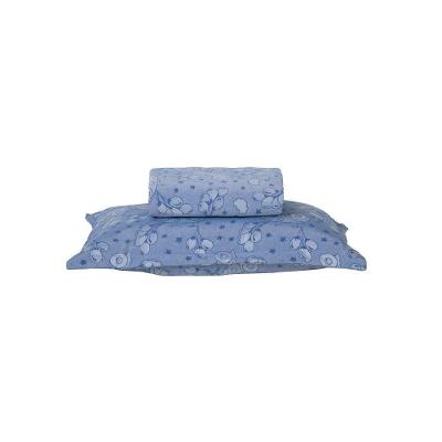 Kit Cobre Leito Speed 2 Peças Solteiro 60% Algodão - 40% Poliéster Tecido Jacquard Azul