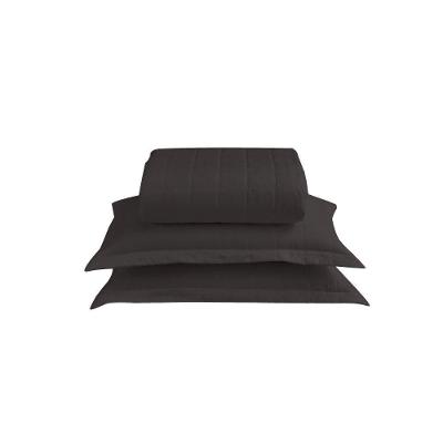 Kit Cobre Leito Matelado Dupla Face Soft 3 Peças Queen 100% Poliéster Cor:preto