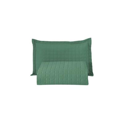 Kit Cobre Leito Matelado Copacabana 2 Peças Solteiro 100% Poliéster Percal 300 Fios Cor:verde