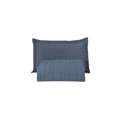 Kit Cobre Leito Matelado Copacabana 2 Peças Solteiro 100% Poliéster Percal 300 Fios Cor:azul