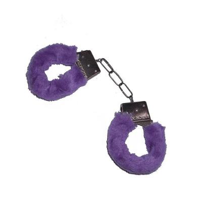 Algema De Metal Com Chave Pelúcia Fantasia Roxo