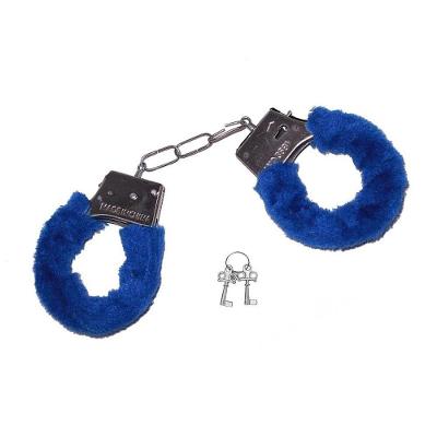 Algema De Metal Com Chave Pelúcia Fantasia Azul
