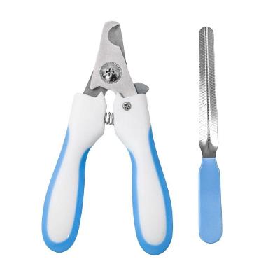 Alicate Pet Tesoura Corte De Unhas Cachorro Gato Com Lixa Azul