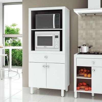 Balcão Para Forno E Micro-ondas Com 2 Portas E 1 Gaveta Branco