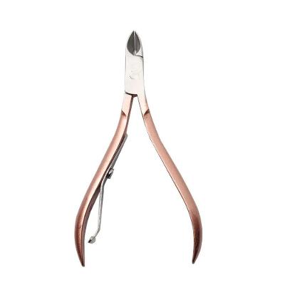 Alicate De Unha Cuticula Aço Inox Profissional Rosê