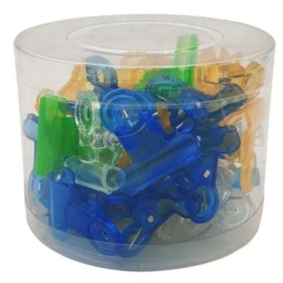 24 Presilhas Plástico Colorida Grampo Para Unhas De Curvatura C Tamanho 22mm