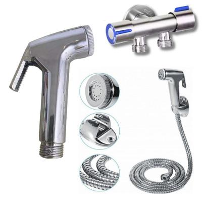 Ducha Higiênica Super Prática + Registro 2 Saídas De 1-2 Prata