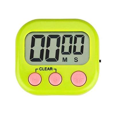 Timer Digital Temporizador De Cozinha Contagem Regressiva Cronômetro Com Imã Magnético Alarme Verde