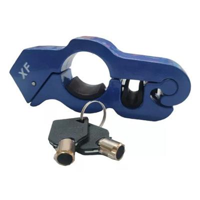 Trava Antifurto Trava Manete Freio Acelerador Moto Reforçado Trava De Moto Azul