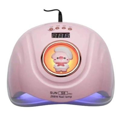 Cabine De Unha Sun S8 Profissional 268w Para Unhas De Gel Led Uv Com Bichinho Bivolt Rosa