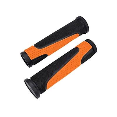 Manopla Gta Punho Bike Bicicleta Ergonômico Mtb Várias Cores 125mm Preto E Laranja