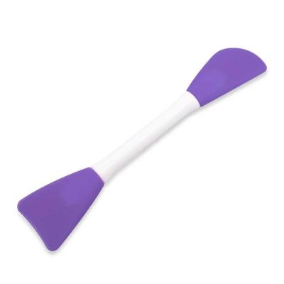Espátulas Duplas De Silicone Para Aplicação De Máscara Argila Skincare Maquiagem Roxo