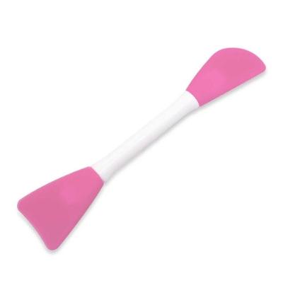 Espátulas Duplas De Silicone Para Aplicação De Máscara Argila Skincare Maquiagem Rosa