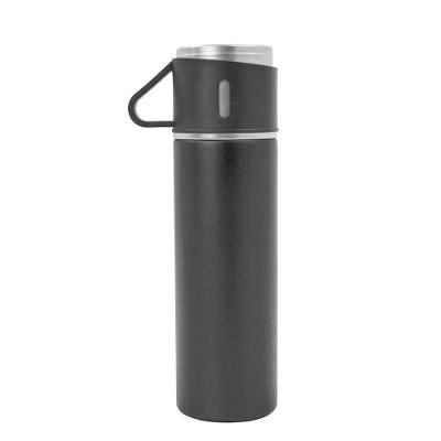 Garrafa Termica Com Copo Parede Dupla Inox Squeeze 500ml Preto