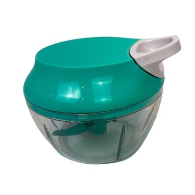 Mini Processador Manual Alimentos Triturador 3 Laminas Corta Legumes Alho Pimenta 300ml Verde