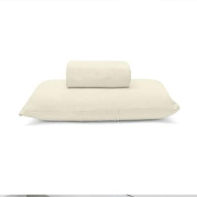 Jogo De Cama Buettner Solteiro King Malha 100% Algodão Basic Liso 2 Peças Pérola