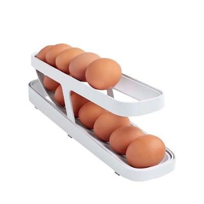 Dispenser Porta Ovos Rolante De 2 Camadas Bandeja Organizadora