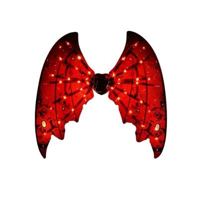 Fantasia Dragão De Asas Para Festas Com Led E Música - Vermelha