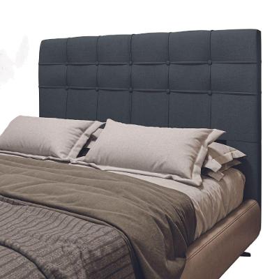 Cabeceira Estofada Para Cama Box Casal Queen Hanover 1,60m Suede Dobuê Grafite