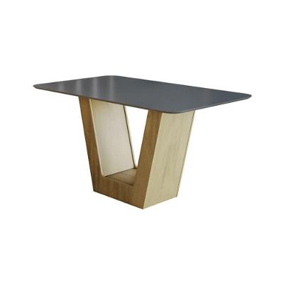 Mesa De Jantar 160cm Multimóveis Cr50045 Carvalho/cinza Carvalho/cinza