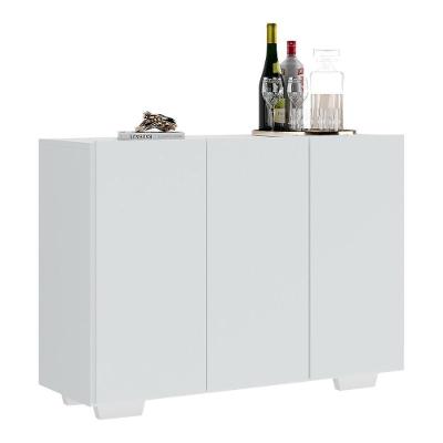 Aparador Buffet 3 Portas Com Pés Quadrados Veneza Multimóveis V1010 Branco Branco