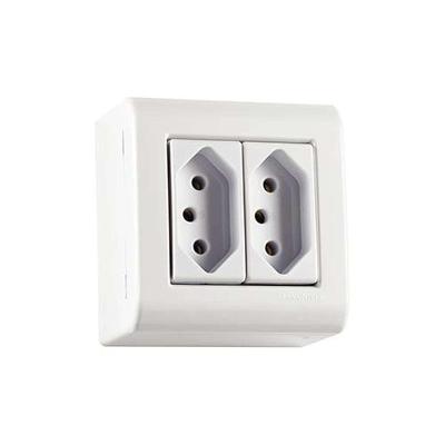 Conjunto 2 Tomadas 10a Tramontina Linha Lizflex