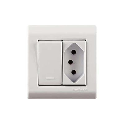 Interruptor Simples + Tomada 20a Tramontina Lizflex - Conjunto Elétrico