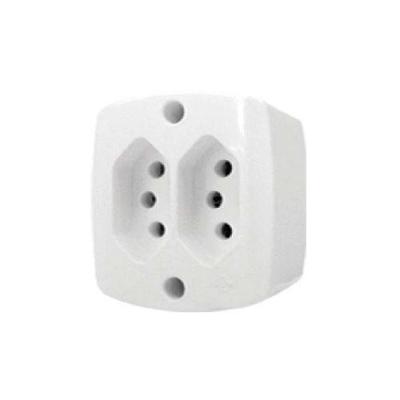 Conjunto 2 Tomadas 3p 20a 250v - Linha Retangular - Certificado Nbr Nm 60884-1 E Nbr 14136